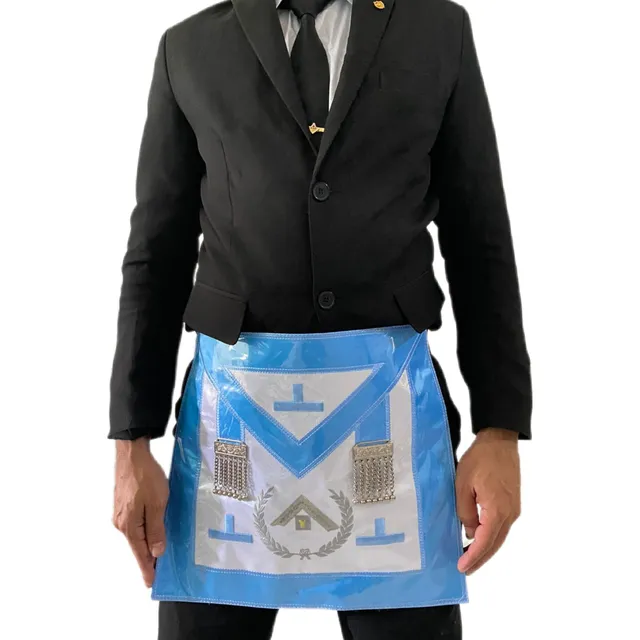 Avental Do Mestre Instalado Reaa-gl-maçonaria Azul-marinho Maçonaria