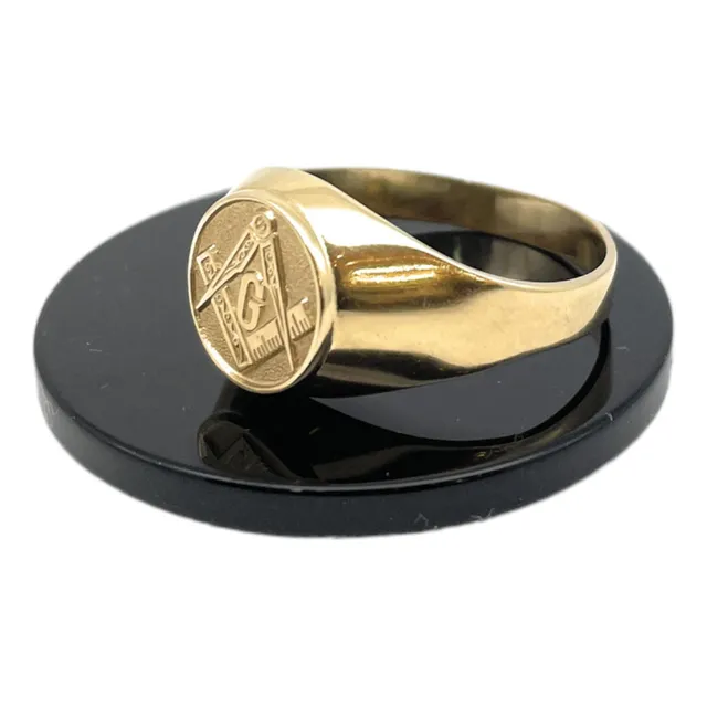 Anel Maçonaria 3.5gr Ouro 18k Frete Grátis Garantia 21385