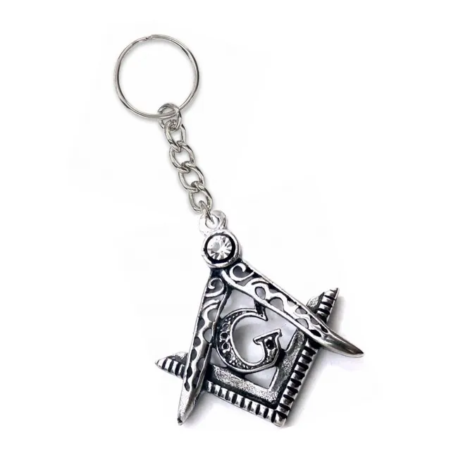 Chaveiro Maçônico Esquadro Compasso 5 Cm Cristal