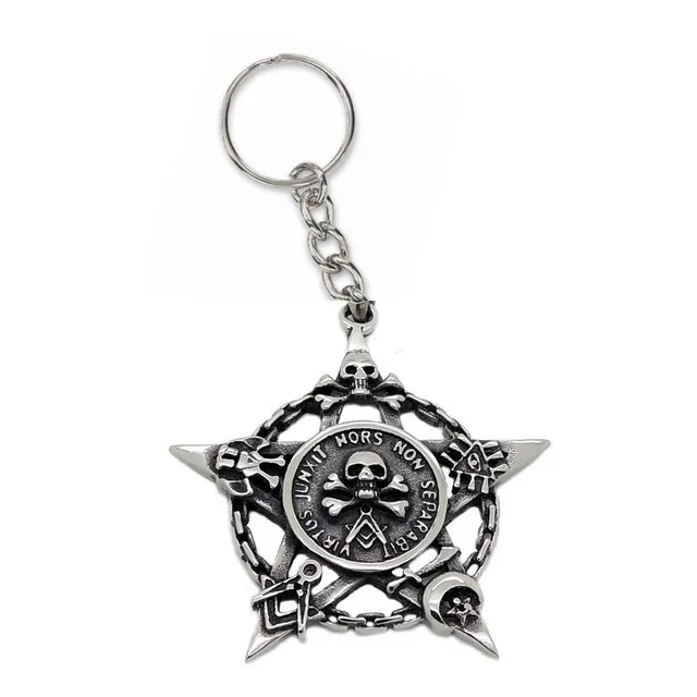 Chaveiro Virtus Junxit Mors Non Separabit Caveira Maçônica