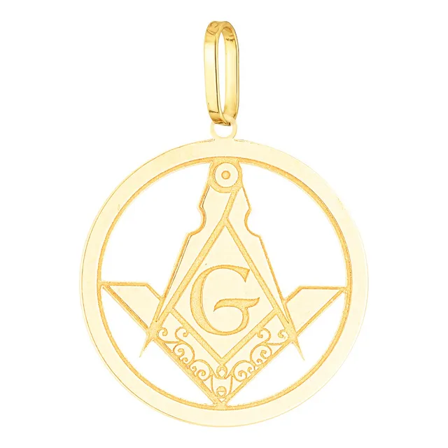 Pingente Ouro 18k Símbolo Maçom Maçonaria M Promoção Dourado