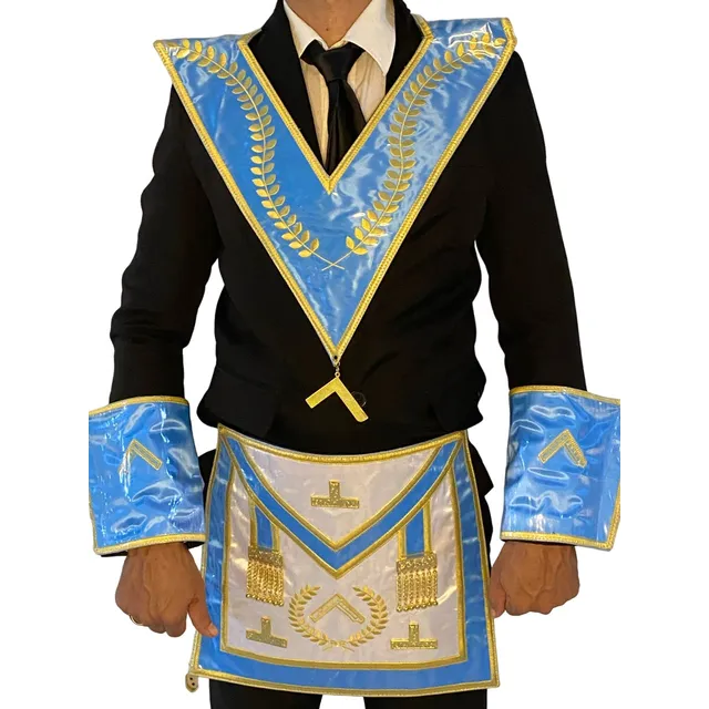 Paramento Maçonaria Completo Do Venerável Mestre Gob Azul Maconico