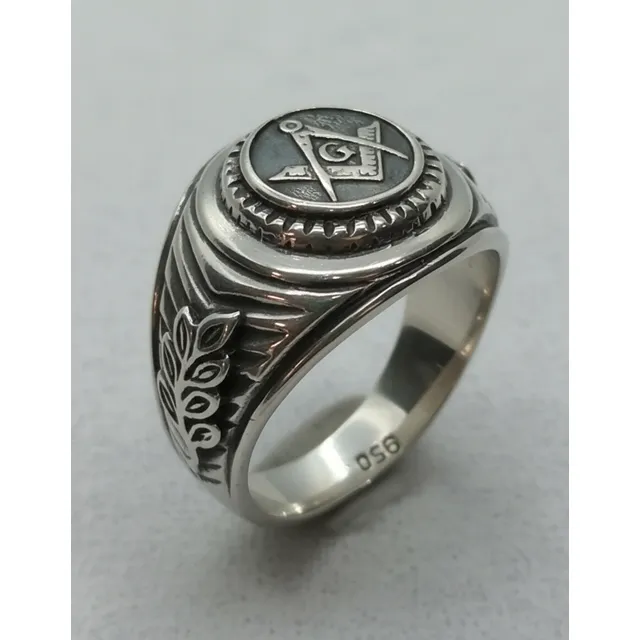 Anel Maçonaria Prata 950 Mestre