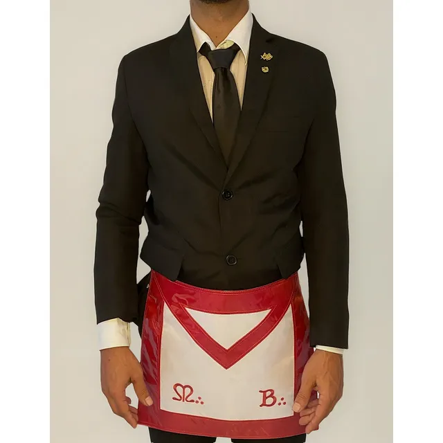 Artigos Maçônico Avental M.'.b.'. Vermelho Único