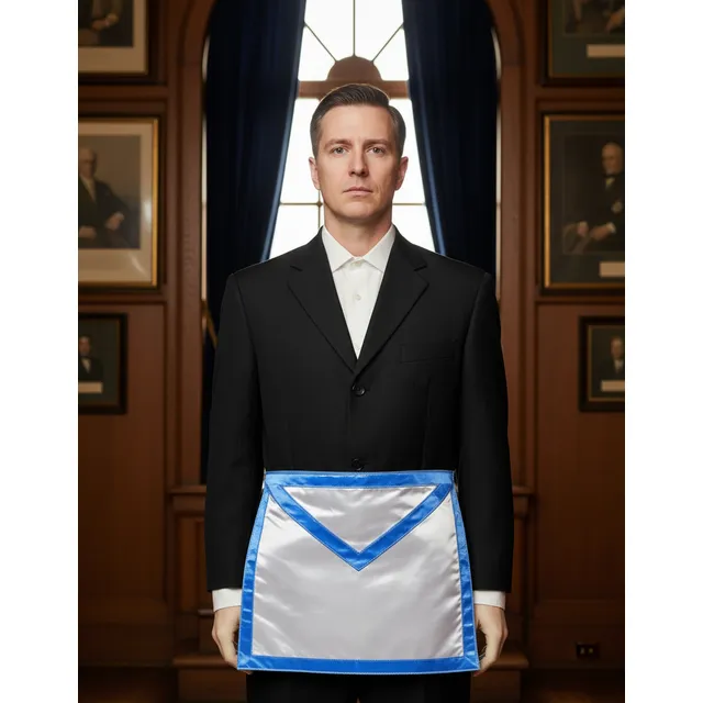 Avental De Mestre Maçom Rito Schroder- Maçonaria Branco 1