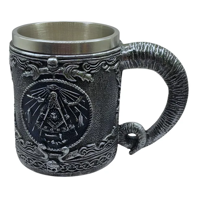 Caneca Chopp Decorativa 3d 400ml Modelo Maçom Chifre