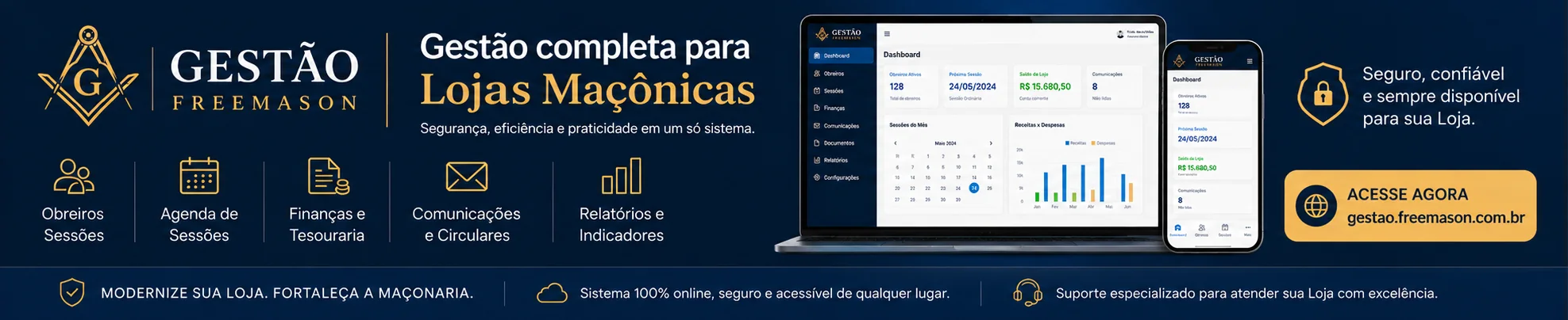 Gestão Freemason - Gestão completa para Lojas Maçônicas