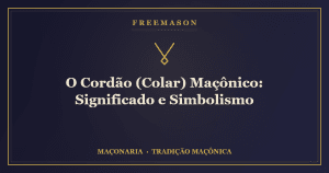 Cordão maçônico com a joia do cargo sobre o peito do oficial