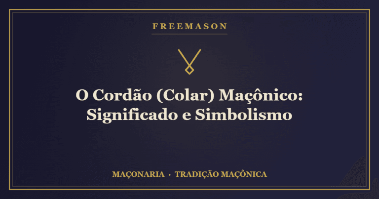 O Cordão (Colar) Maçônico: Significado e Simbolismo