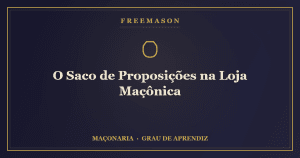Saco de Proposições circulando entre os obreiros na Loja Maçônica