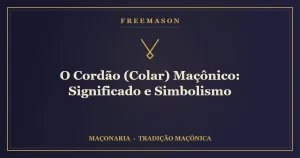 Cordão maçônico com a joia do cargo sobre o peito do oficial