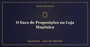 Saco de Proposições circulando entre os obreiros na Loja Maçônica