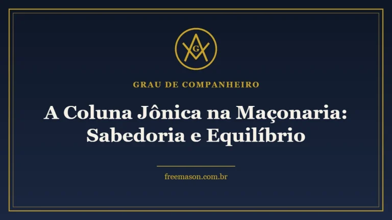 A Coluna Jônica na Maçonaria: Sabedoria e Equilíbrio