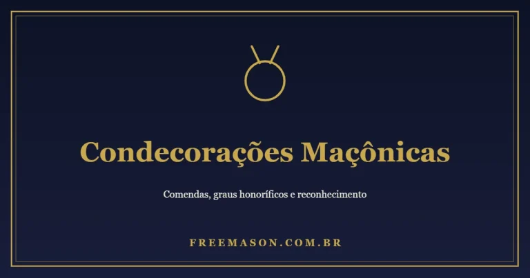 Condecorações Maçônicas: Comendas, Medalhas e Títulos 1 Condecorações Maçônicas: Comendas, Medalhas e Títulos