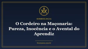 Cordeiro na maçonaria - esquadro e compasso em fundo azul e dourado