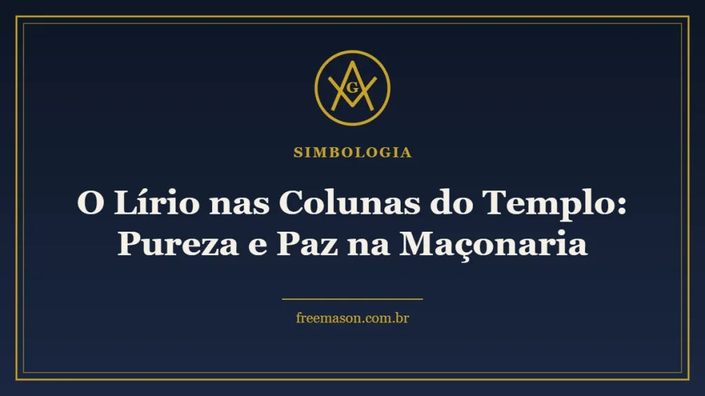 Lírio na maçonaria - esquadro e compasso em fundo azul e dourado