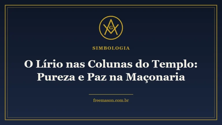 O Lírio nas Colunas do Templo: Pureza e Paz na Maçonaria