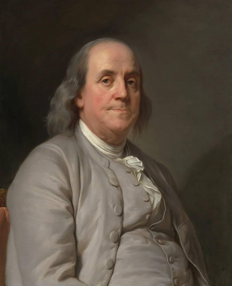 Benjamin Franklin, retrato por Joseph-Siffred Duplessis